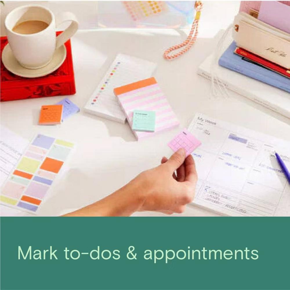 Noted by White Lined Notes with Colored Dots, Sticky Notes: 100 Sheets, 2.9x5.7", To-Do & Grocery List - Image 5