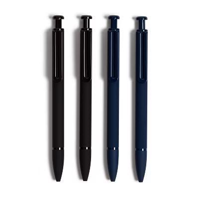 4pk Ballpoint Pens Monterey Soft Touch 2 Black 2 Blue: 1.0mm Retractable, Non-Toxic, Fade-Resistant, Journal Pens - Image 3