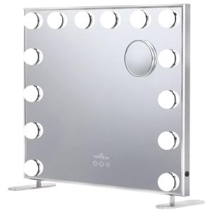 Impressions Vanity Hollywood Tri Tone Plus Makeup Mirror with 14 LED Lights, Touch Sensor Control, Adjustable Brightness Wall Mount Tabletop