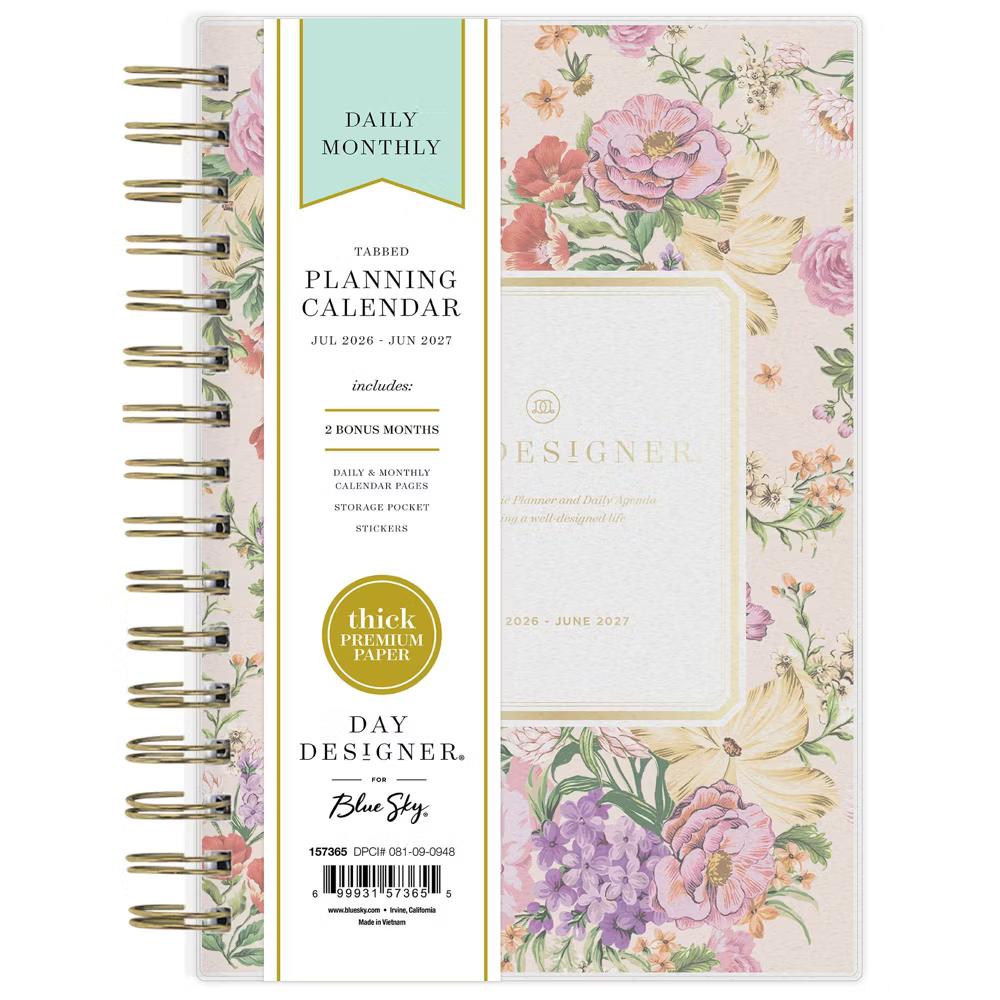 Day Designer 5"x8" 2026-2027 Planner Fiona Rose Blush Frosted Daily/Monthly Safety Wirebound - Image 15