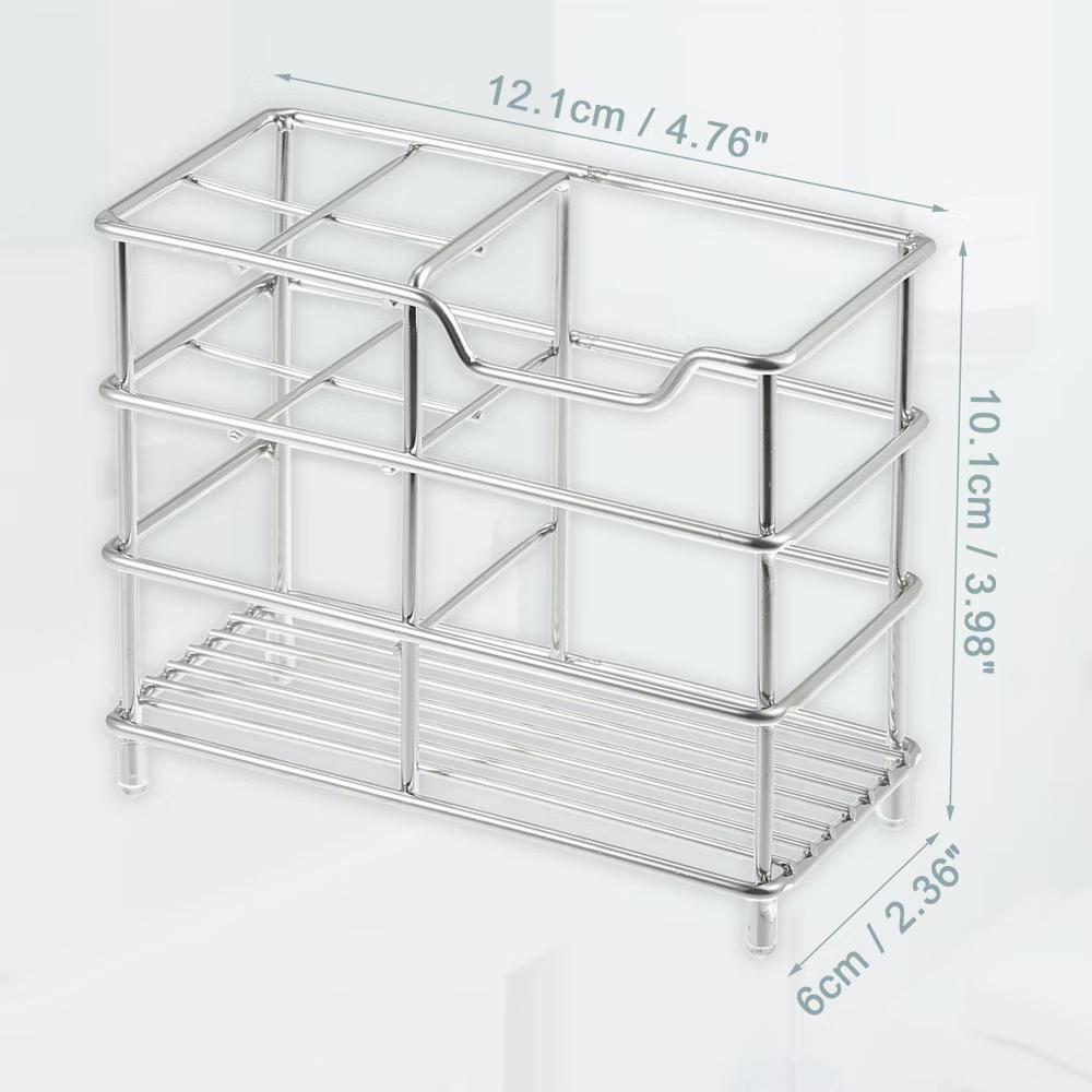 4 Slots 304 Stainless Steel Toothbrush Toothpaste Holder 1 Pc - Image 11