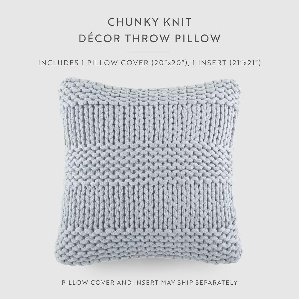 Cozy Chunky Knit Throw Pillow Cover And Pillow Insert - Image 33