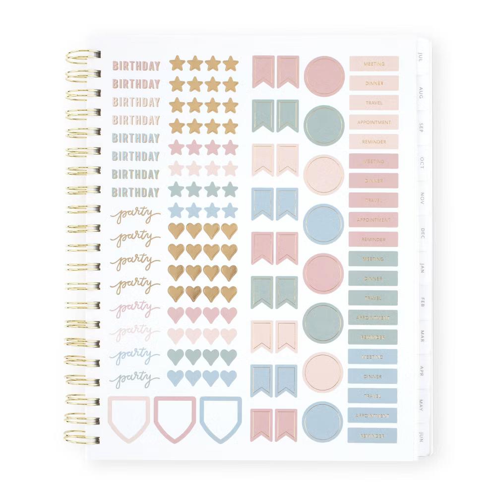 Essentials 8.5"x11" Large Wirebound Frosted Poly 2026-2027 Weekly/Monthly Planner Dusty Blue - Image 7