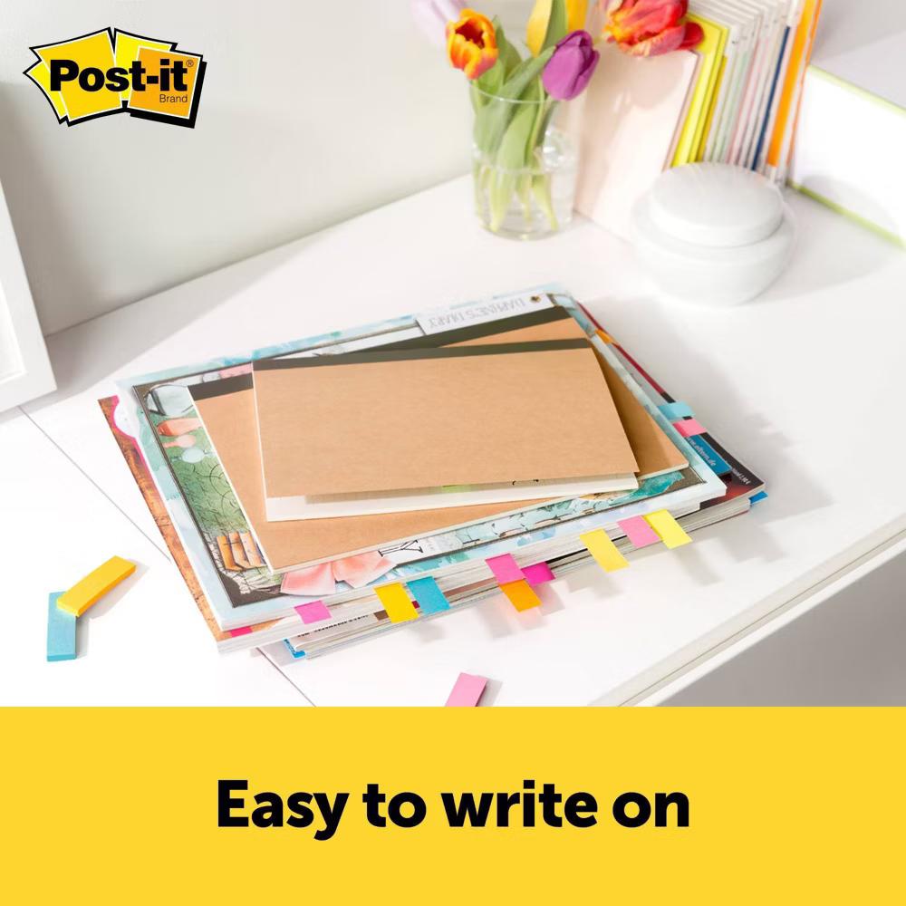 10pk 1/2"x2" Page Markers Assorted Bright Colors - Image 6