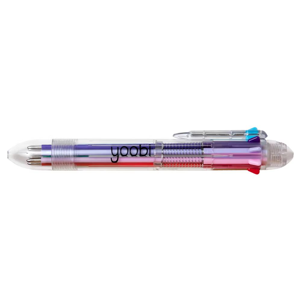 8" 1 Retractable Ballpoint Pen - Multicolor Clicky Pen with 1.0mm Point, Stationery & Office Supplies