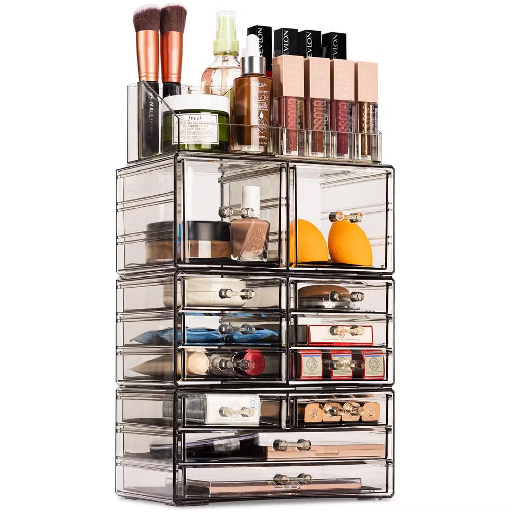 Large Makeup Organizer Case - 4 Piece Set (12 Drawers) - Image 4