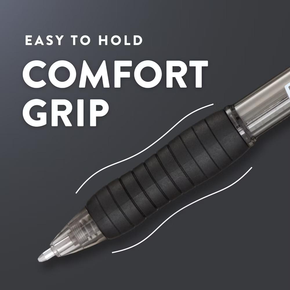 Paper Mate Profile 8pk Ballpoint Pens 1.4mm Bold Tip Black: Retractable, Contoured Grip, Pocket Clip, Stationery & Office Supplies - Image 2