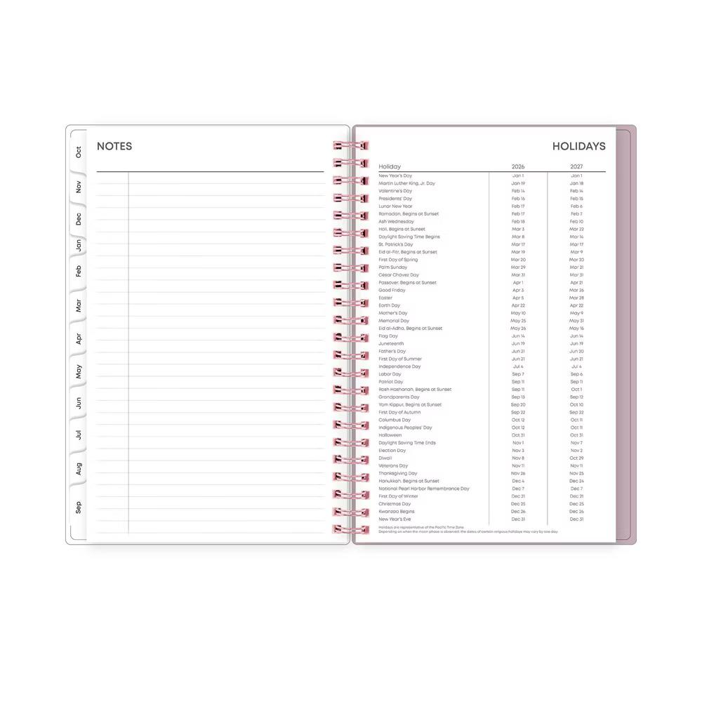 Blue Sky 2026 Weekly/Monthly Planner Stripe 5"x8" Block Purple with Double Pockets - Image 7