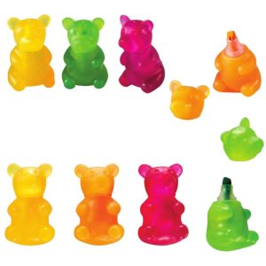 Scented Gummy Bear Highlighters (8 Pack) - Fun Scents, Adorable Design, Chisel Tip