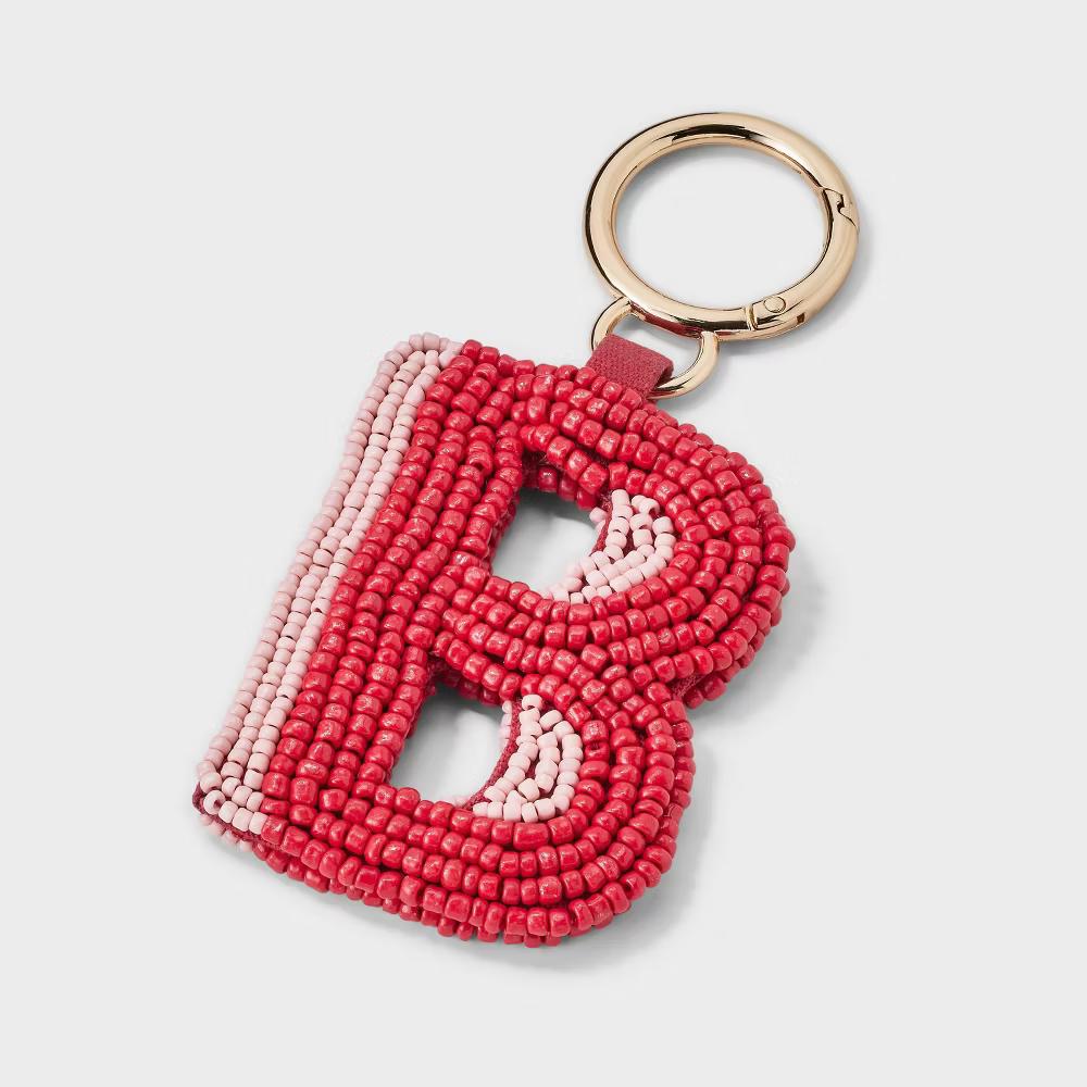 Beaded Monogram Letter Bag Charm - Image 14