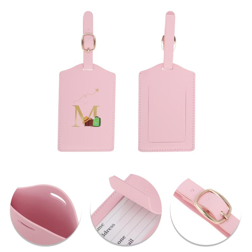 Letter Luggage Tag Pink 1 Pc - Image 40