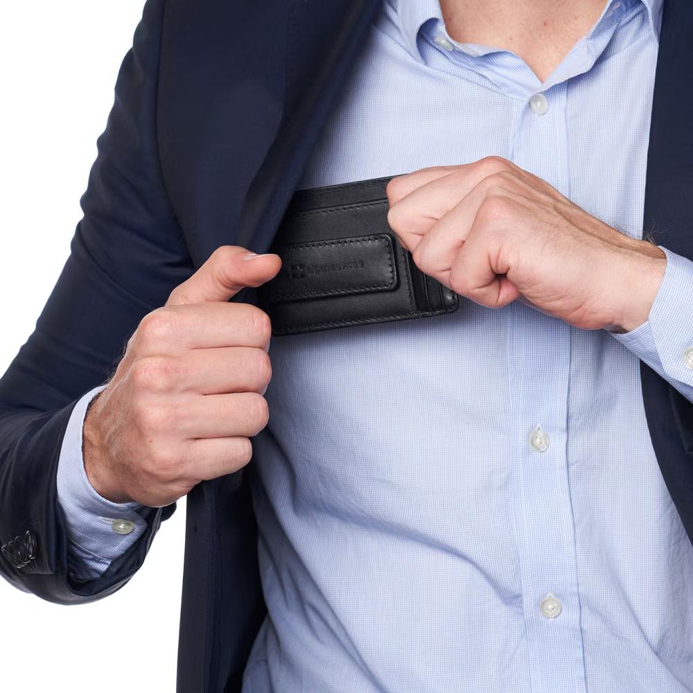 Alpine Swiss Harper Mens RFID Slim Money Clip Front Pocket Wallet Minimalist Leather ID Card Holder - Image 56