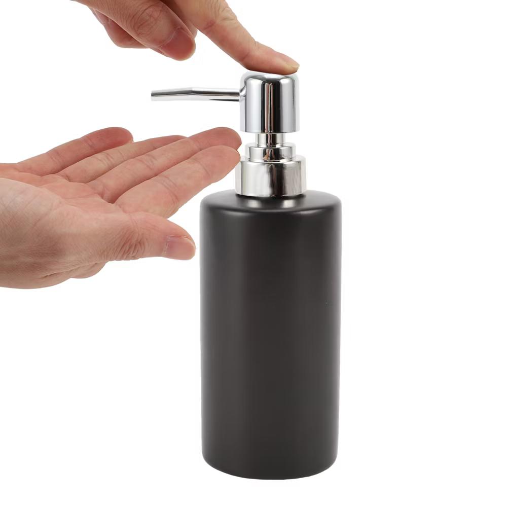 Simple Cylindrical Soap Pump Dispenser for Bathroom 300ml 1 Pc - Image 3