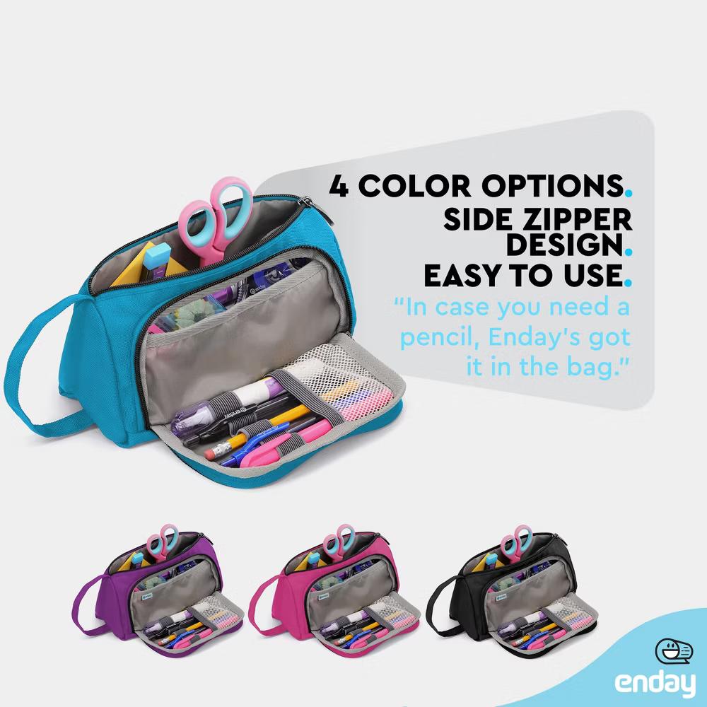 Large Capacity Pencil Case, 3-Compartment Zipper Pencil Pouch, Cute Pencil Case Organizer - Image 14