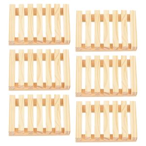 Wooden Natural Self Draining Bathroom Kitchen Sink Soap Dish