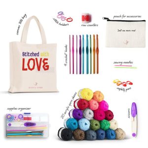 Hearth & Harbor Crochet Kit for Adults, Kids, Beginners, and Professionals