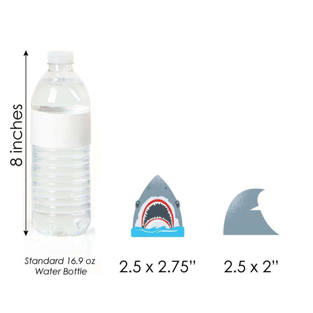 Shark Zone - Dessert Cupcake Toppers - Jawsome Party or Birthday Party Clear Treat Picks - Set of 24 - Image 6