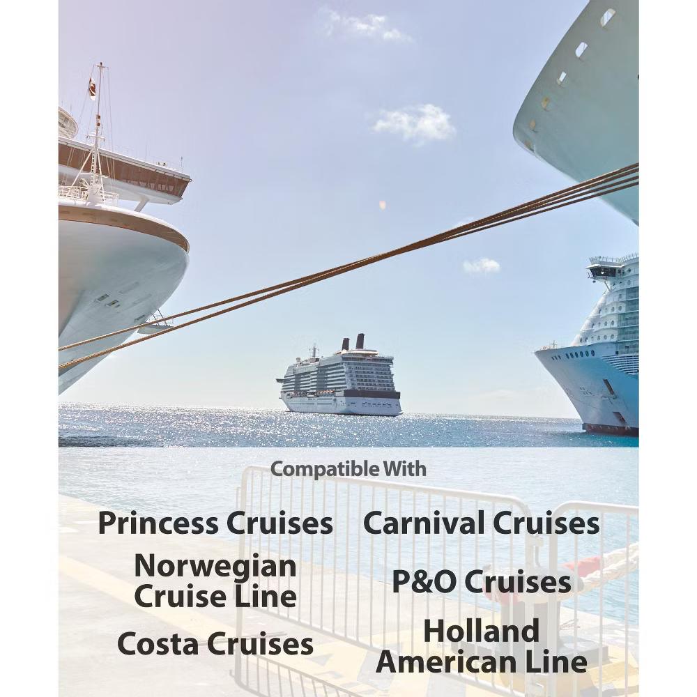 GreatShield 4 Pack Cruise Luggage Tag Holder for Carnival, Princess, Costa, Holland America, P&O & Norwegian Luggage Tags Cruise Ships w/ Zip Seal - Image 2