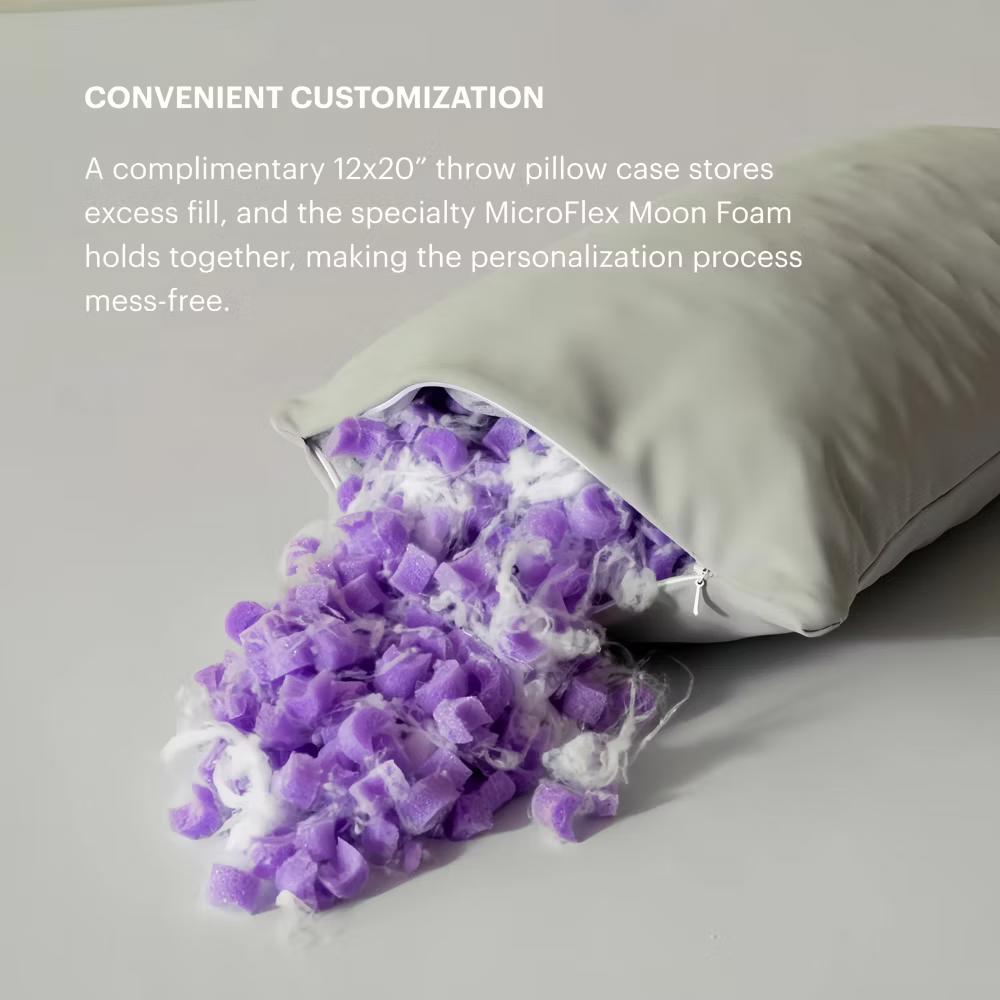 Purple Freeform™ Pillow with Customizable Support, Grid & MicroFlex™ Moon Foam - Image 5