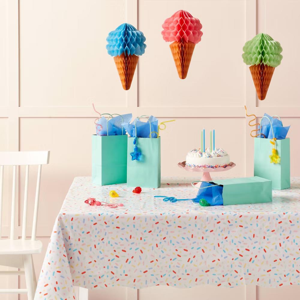 Sprinkle Print Ice Cream Social Rectangular Table Cover - Image 3