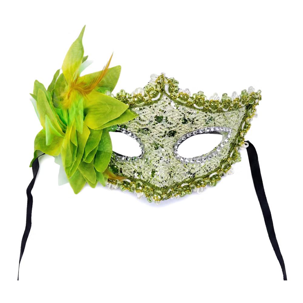 Venetian Masquerade Side Flower Rose Eye Mask for Halloween Costume Party Decor - Image 24