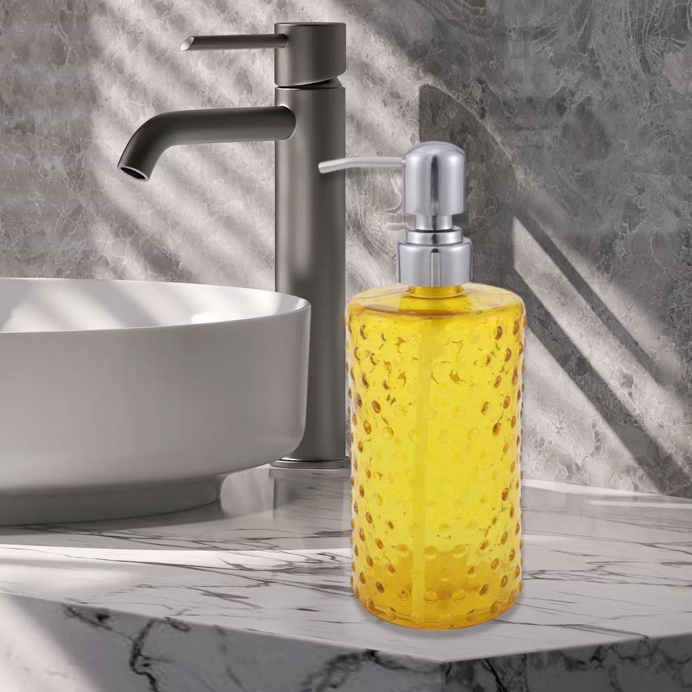 Elegant Polka Dot Pattern Soap Pump Dispenser for Bathroom 16.9oz 1 Pc - Image 46