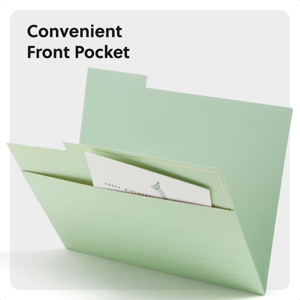Paper Folder 9ct File Folders with Pockets Soft Pastels - Image 4