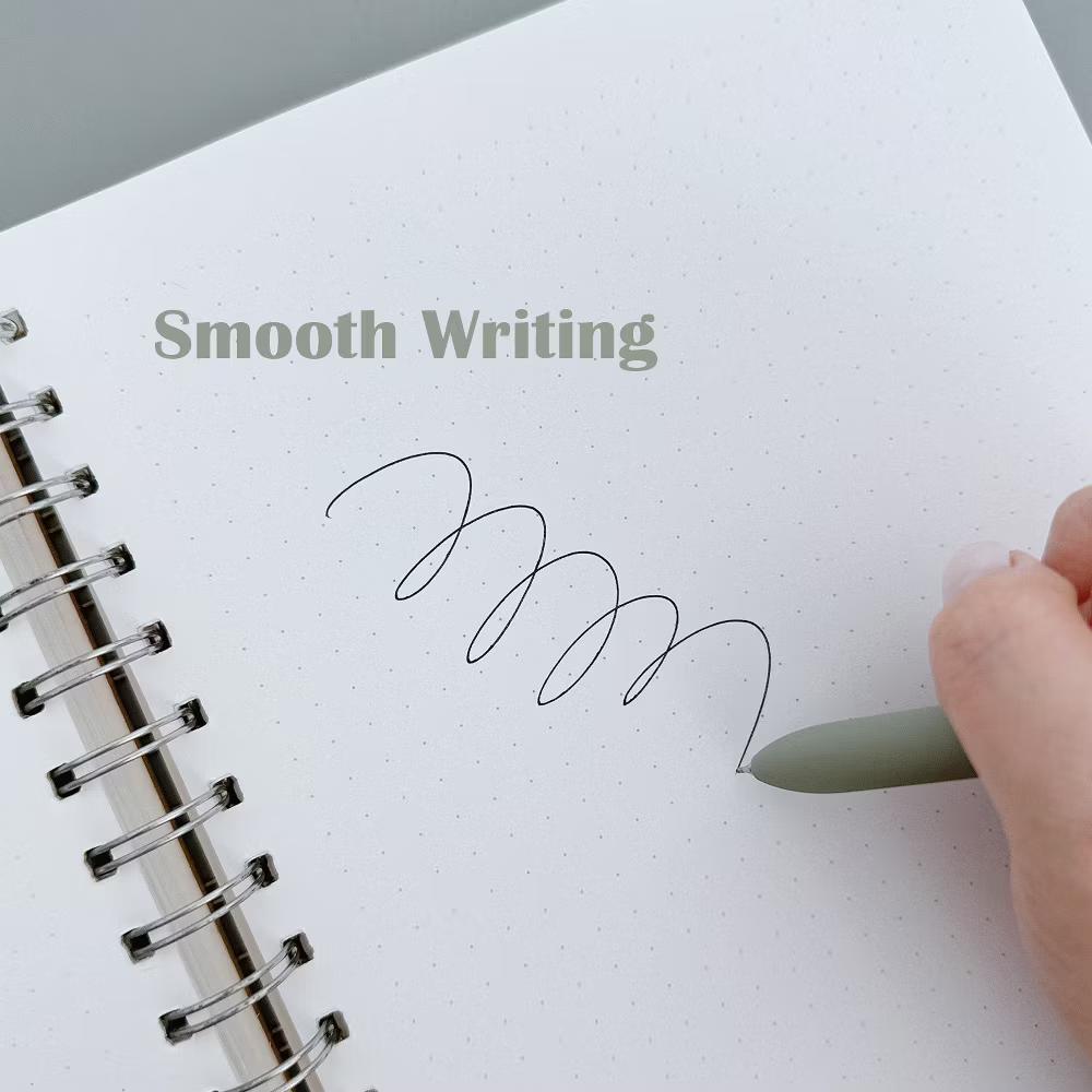Smooth Retractable Black Ink Gel Pens, 0.5mm Fine Point, for Home Office Work (Set of 5) - Image 2