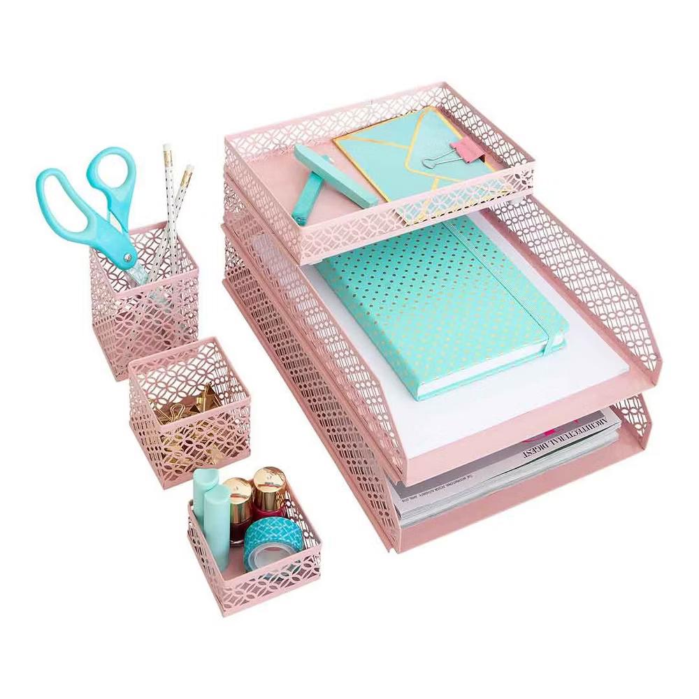 Blu Monaco 6 Piece Interlocking Desk Organizer Set - Image 28