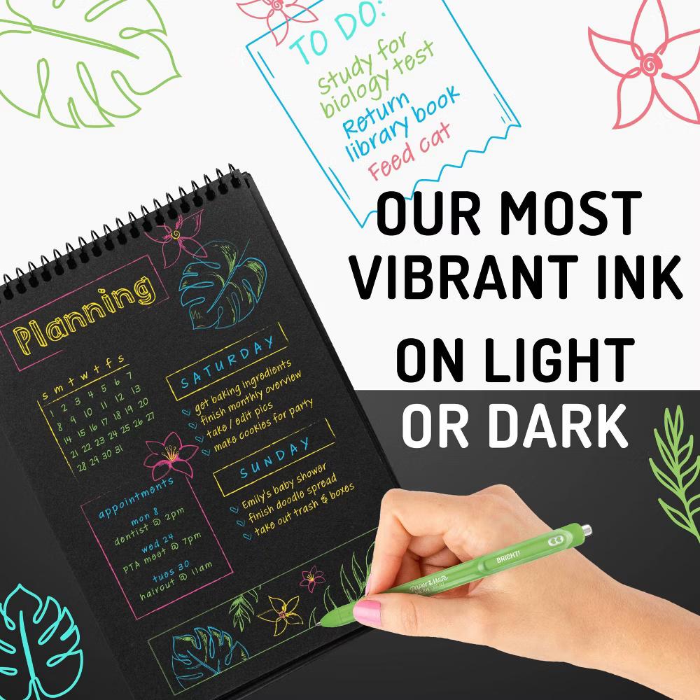 Paper Mate InkJoy 6pk Gel Pens Multicolored Bright: 0.7mm Point, Art & Stationery, Office Supplies, Papermate Pens