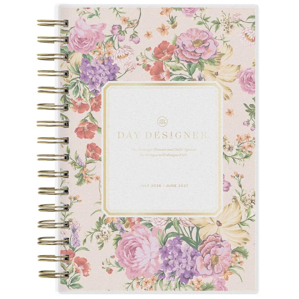 Day Designer 5"x8" 2026-2027 Planner Fiona Rose Blush Frosted Daily/Monthly Safety Wirebound - Image 3