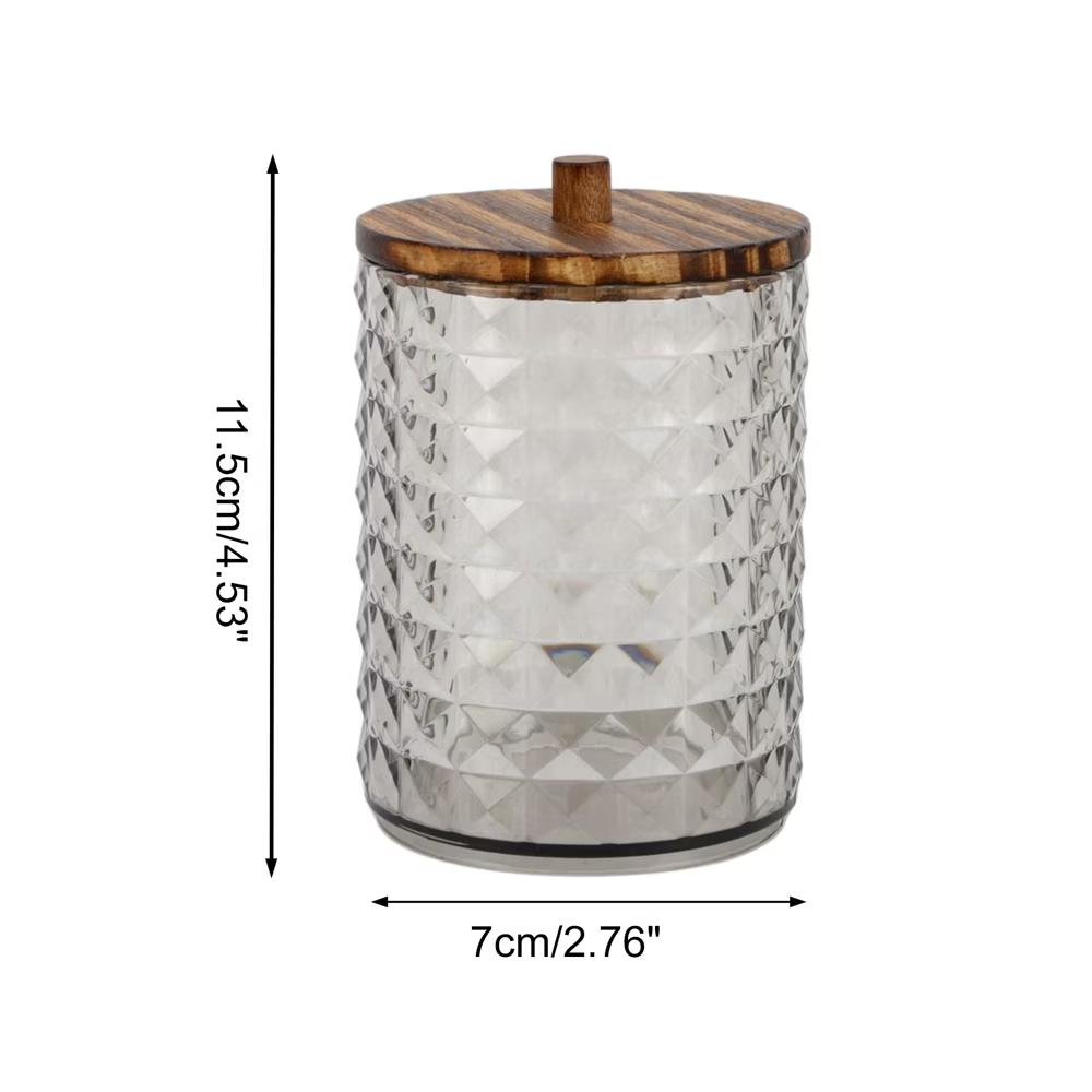 Dustproof Diamond-pattern Bath Canister 1 Pc