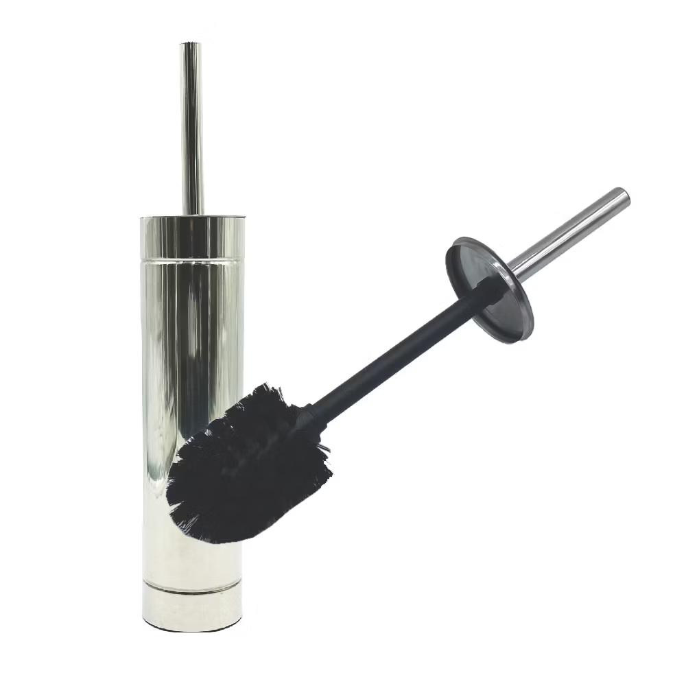 Cameo Toilet Bowl Cleaning Brush and Holder with Lid, Slim Design, 304 Stainless-Steel, Fingerprint-Proof, Rust Resistant, Heavy-Weight Base - Image 3
