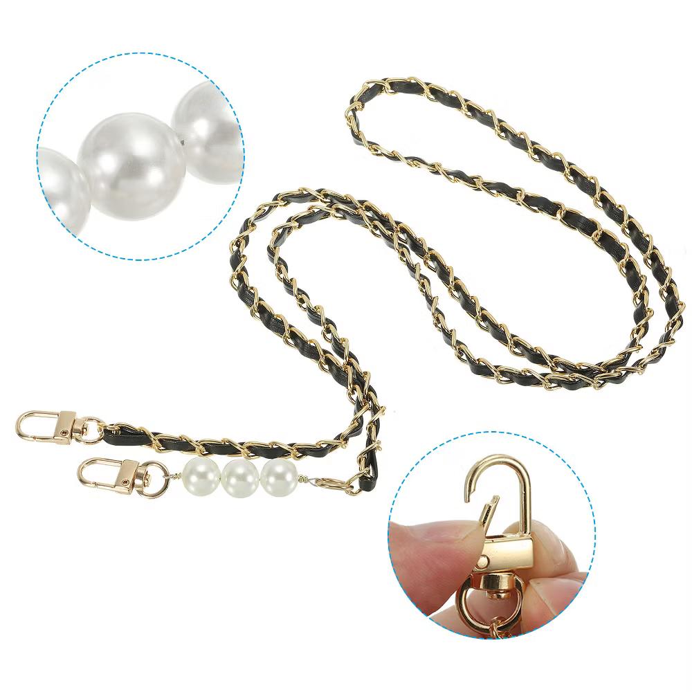 PU Leather Metal Adjustable Handbags Chain Strap Replacement - Image 2