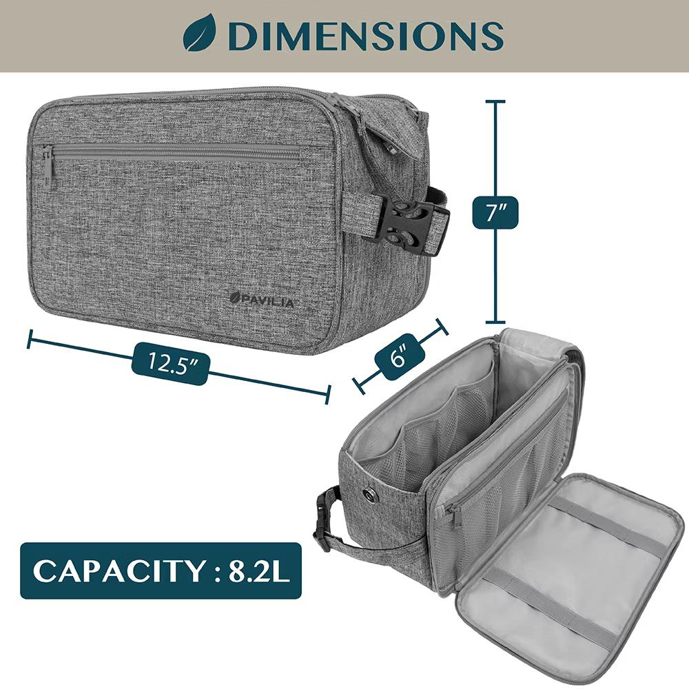 Toiletry Bag for Men, Travel Essentials Shaving Dopp Kit, Water Resistant Cosmetic Makeup Organizer Case - Image 35
