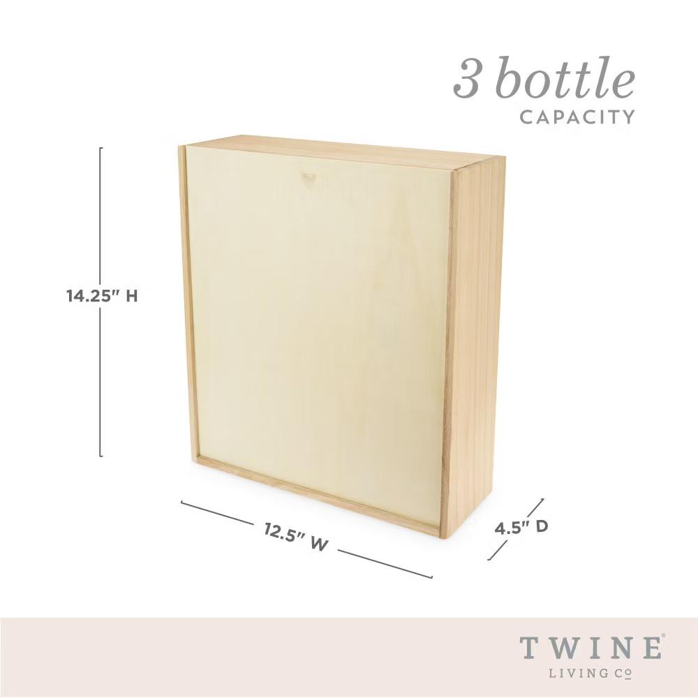 Twine Paulownia Bottle Wood Decorative Wine Box - Image 41