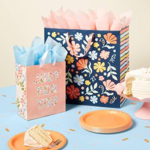 Small 'Just For You' Birthday Gift Bag Peach