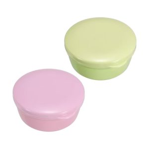 Travel Round Portable Soap Holders with Leakproof Lid 2 Pcs