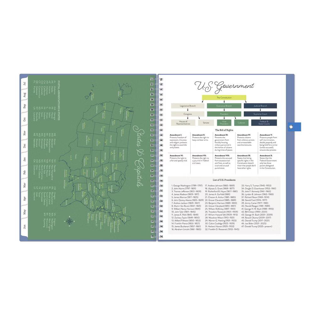 Blue Sky Your Year Parent Weekly/Monthly Planner Wirebound 8.5"x11" Blue Plans - Image 21