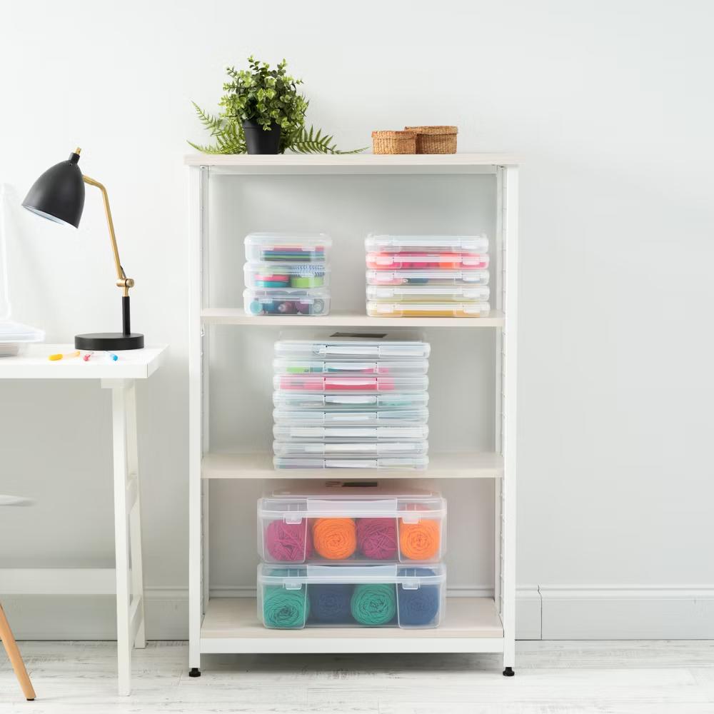 USA Paper Thick Portable Plastic Scrapbook Storage Snap Tight Cases - Image 4