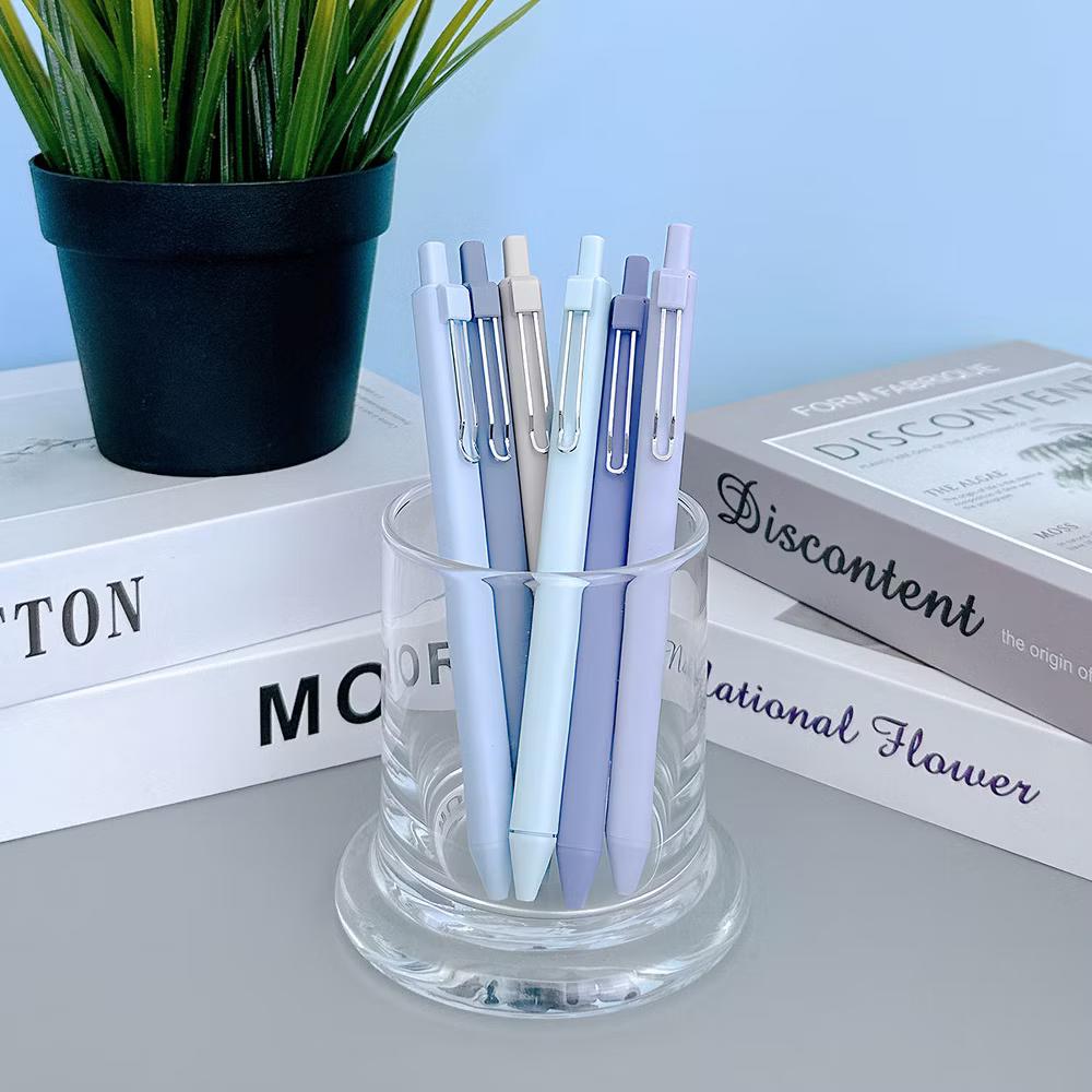 Retractable Black Ink Gel Pens, 0.5mm Fine Point, Black ink, Set of 6 - Image 12