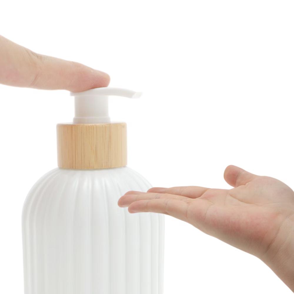 Durable Round Bottom Vertical Stripe Soap Dispenser 13.53oz 1 Pc - Image 10