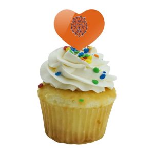 Lincoln University PA Primary Logo Heart Love Cupcake Picks Toppers Decoration Set of 6
