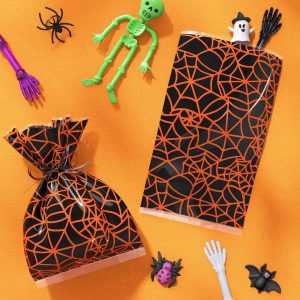 12ct Orange Web Cello Bag Party Favor