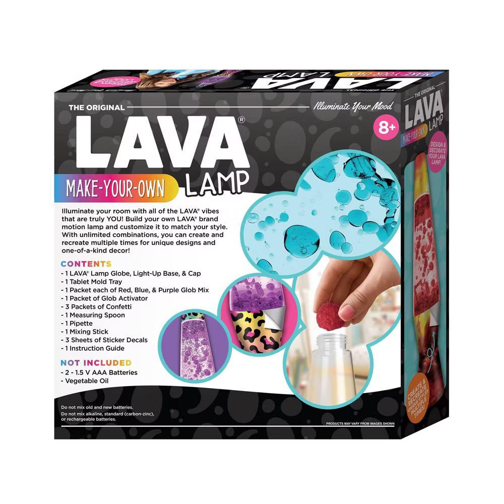 Schylling Lava Labs MYO Lava Lamp: Craft Kit for 8-11 Year Old Girls, Birthday Gift Idea, Includes Activity Guide, Requires AAA Batteries - Image 2