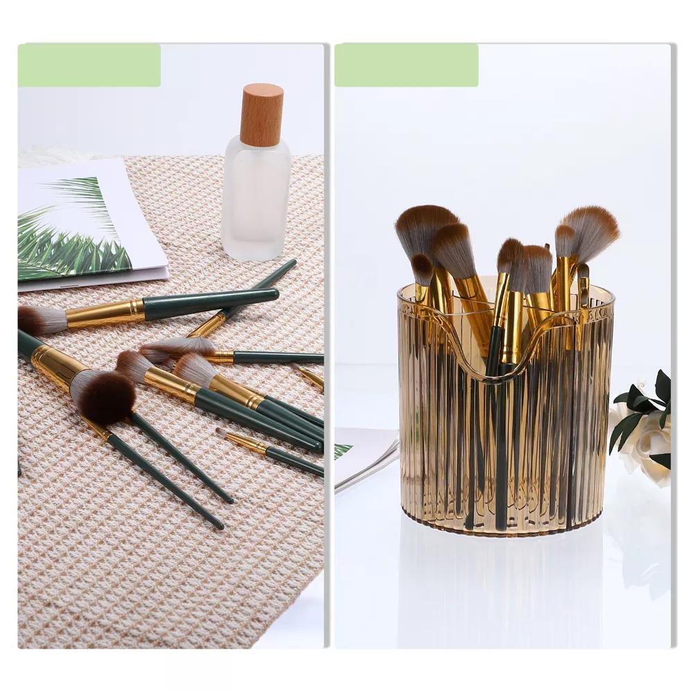 4 Slot Makeup Brush Cup Makeup Organizer for Bathroom Countertops 1 Pc - Image 5