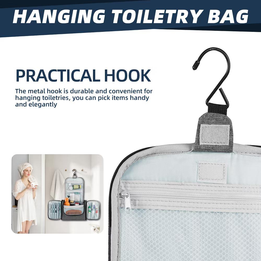 Large Capacity Toiletry Bag for Women and Men, Hanging Toiletry Organizer Cosmetics Makeup Bag - Image 40