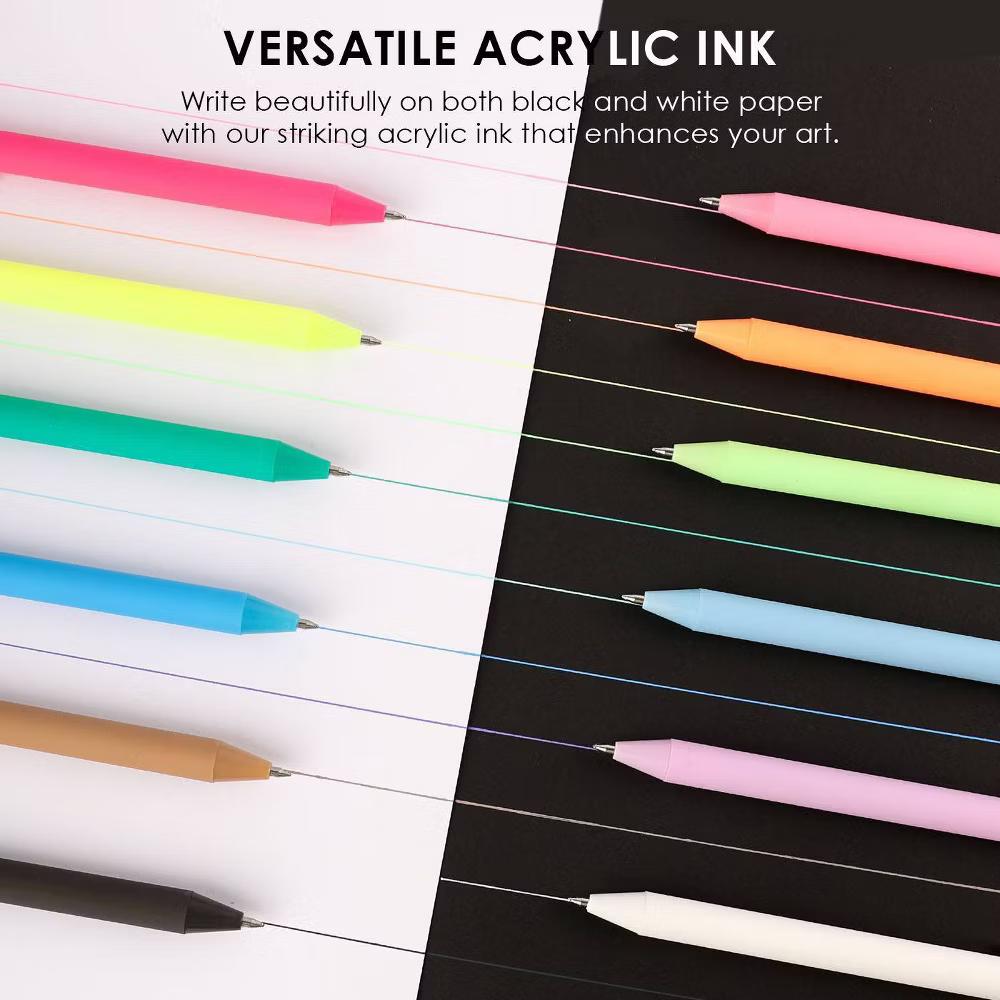 Grabie 12ct Retractable Colorflow Acrylic Gel Pens - Image 2
