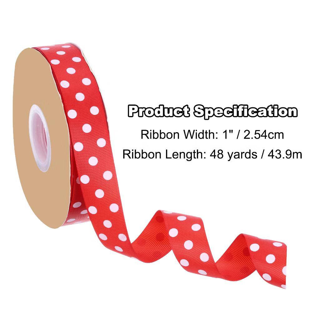 Wired Edge Craft Embellishments Polka Dot Grosgrain Ribbon 48 Yards - Image 9