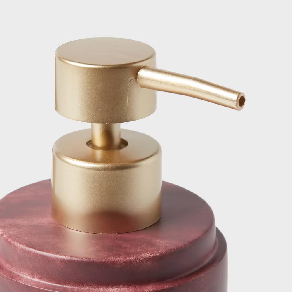 Luxe Faux Marble Soap Pump Wine - Image 4